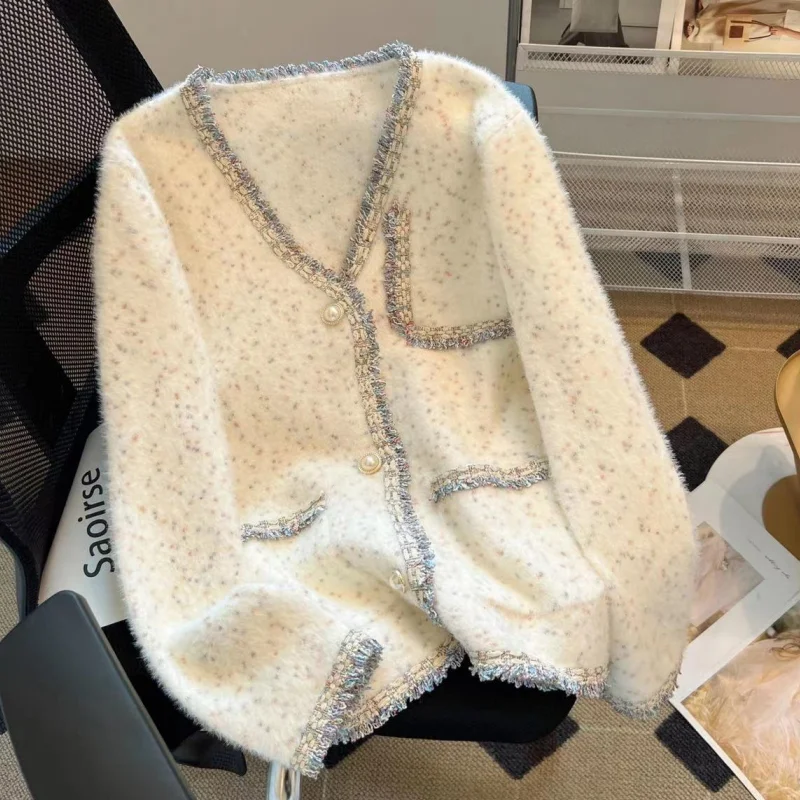 Women White Clothing Cardigan Knitting Sweater Long Sleeve Cotton Casual Fashion Coat Female V-neck Single Breasted Winter Tops
Women White Clothing Cardigan Knitting Sweater Long Sleeve Cotton Casual Fashion Coat Female V-neck Single Breasted Winter Tops