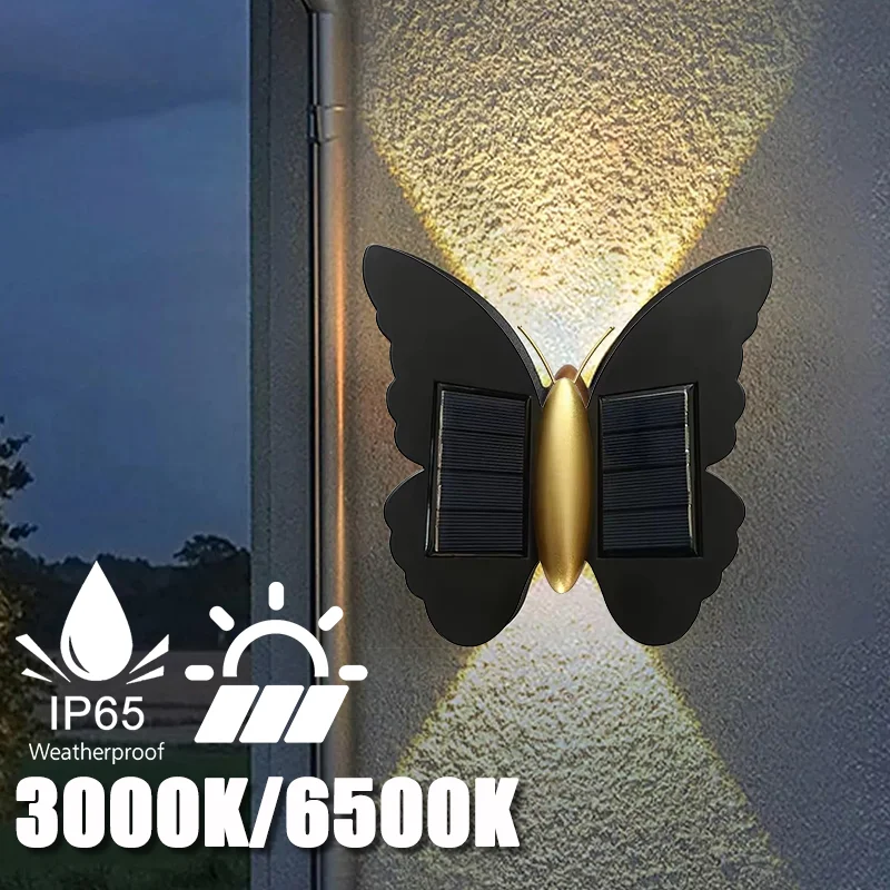 Outdoor Solar Butterfly Wall Light LED Waterproof Night Lamp for Garden Patio Fence Pathway Stairs Courtyard Yard Decoration
Outdoor Solar Butterfly Wall Light LED Waterproof Night Lamp for Garden Patio Fence Pathway Stairs Courtyard Yard Decoration