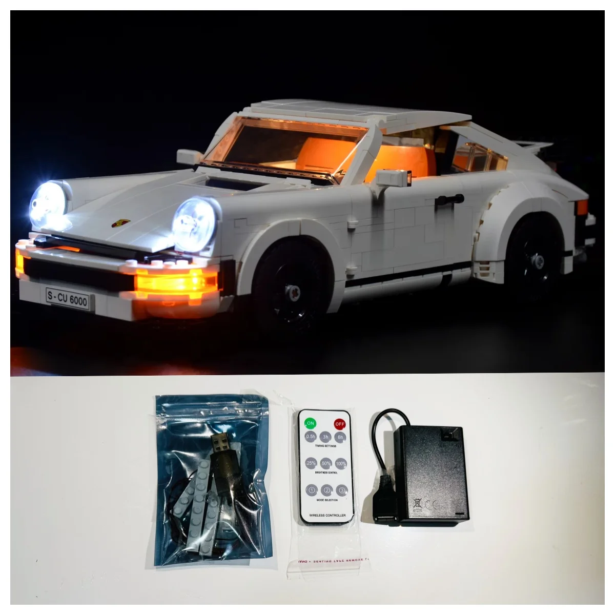 Набор светодиодного освещения, подходящий для строительных блоков LEGO Porsche 911 10295 (кроме модельных кирпичиков)
Набор светодиодного освещения, подходящий для строительных блоков LEGO Porsche 911 10295 (кроме модельных кирпичиков)
