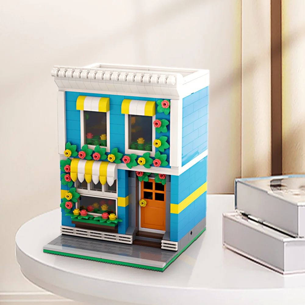 MOC City City Street View Creative House Flower Shop Store Architecture Building Block Assembly Bricks Sets Toys for Girls Gift
MOC City City Street View Creative House Flower Shop Store Architecture Building Block Assembly Bricks Sets Toys for Girls Gift