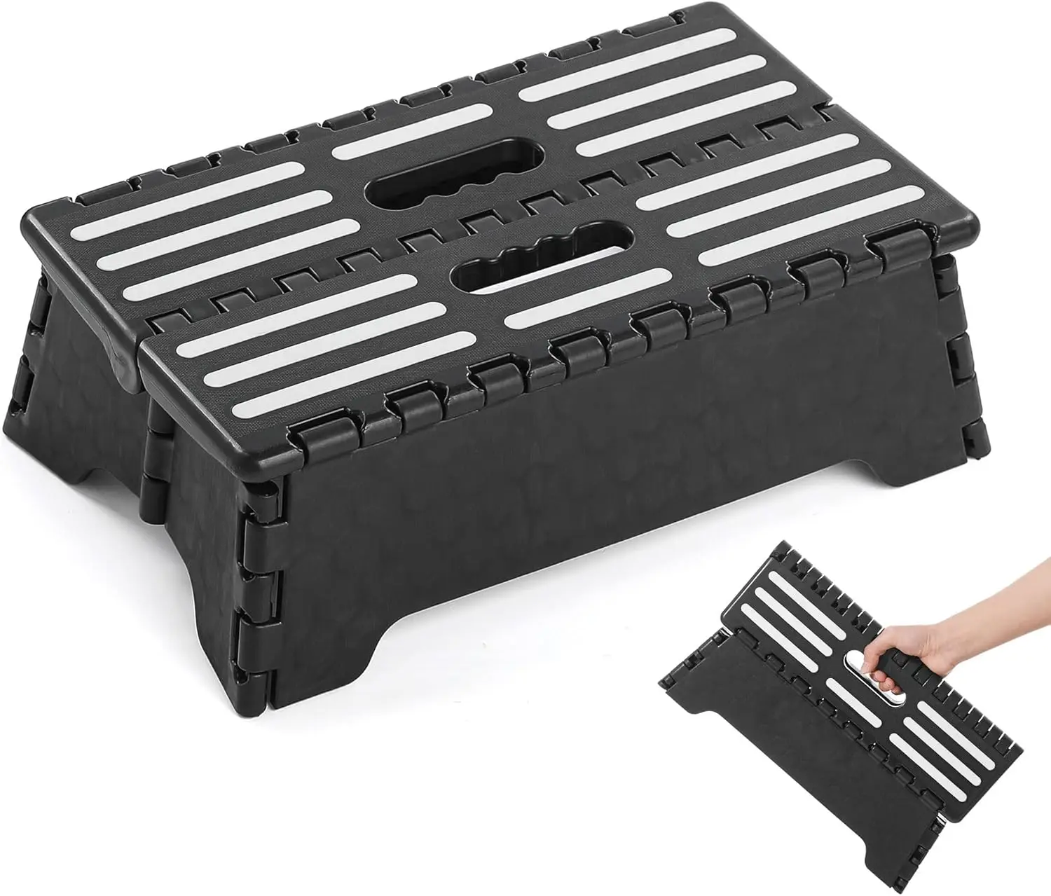 5 H Lightweight Portable Folding Step - Great For Kitchen, Bathroom, Bedroom, Kids Or Adults -Opens Easy With One Flip
5 H Lightweight Portable Folding Step - Great For Kitchen, Bathroom, Bedroom, Kids Or Adults -Opens Easy With One Flip
