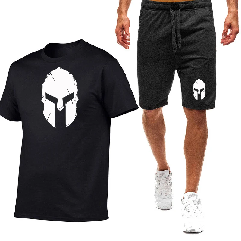 Spartan logo Men's short-sleeved suit with round-neck short-sleeves and shorts is suitable for summer.
Spartan logo Men's short-sleeved suit with round-neck short-sleeves and shorts is suitable for summer.