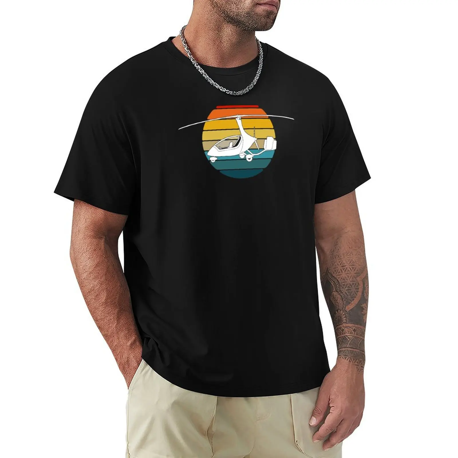 Aviation Enthusiasts Retro Sunset Gyrocopter design T-Shirt Outdoor Sports Short Sleeve Top
Aviation Enthusiasts Retro Sunset Gyrocopter design T-Shirt Outdoor Sports Short Sleeve Top