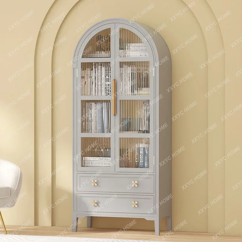 SS Solid Wood Bookcase With Changhong Glass Door Storage Cabinet Retro Arched Decorative Wine Cabinet
SS Solid Wood Bookcase With Changhong Glass Door Storage Cabinet Retro Arched Decorative Wine Cabinet