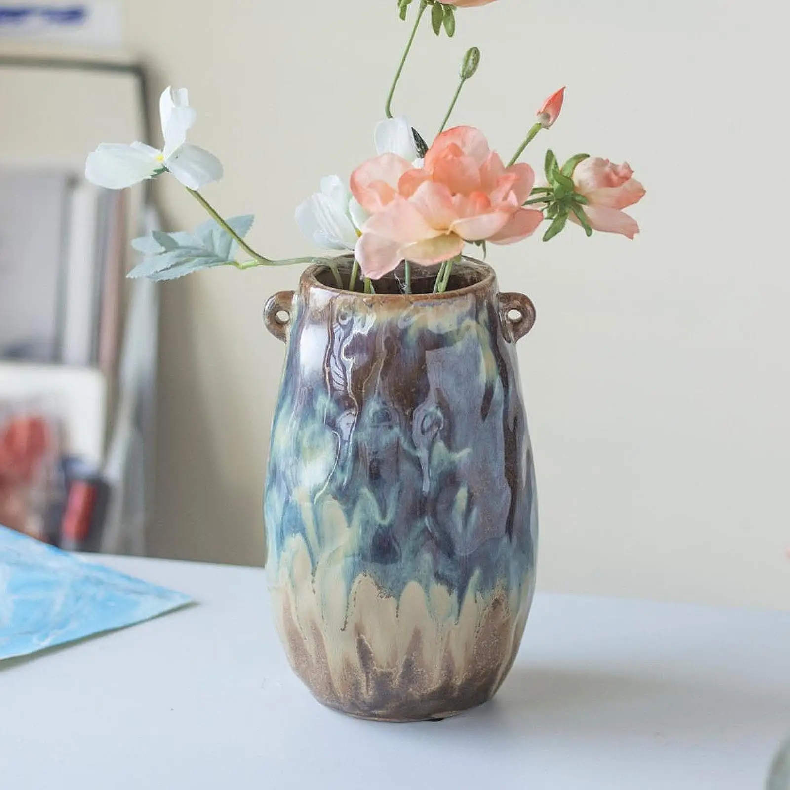 Ceramic Vase Plant Pot Planter Flowerpot Minimalist Flower Vase Double Ear Organizer for Party Side Table Desk Home Christmas
Ceramic Vase Plant Pot Planter Flowerpot Minimalist Flower Vase Double Ear Organizer for Party Side Table Desk Home Christmas