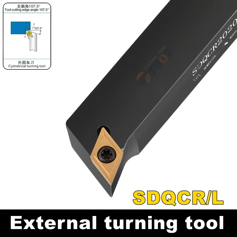 TUOZ SDQCR SDQCL 107,5 градусов Внешний токарный инструмент 1212 1616 2020 2525 Держатель с ЧПУ Хвостовик токарного станка DCMT0702 DCMT11T3 Вставки
TUOZ SDQCR SDQCL 107,5 градусов Внешний токарный инструмент 1212 1616 2020 2525 Держатель с ЧПУ Хвостовик токарного станка DCMT0702 DCMT11T3 Вставки