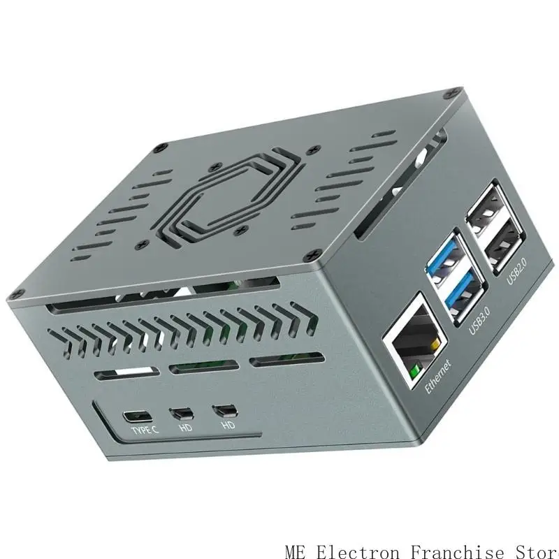 Aluminum Alloy Protective Shell Enclosure Meshes Housing Case Shell with Cooling Fan Heatsinks for 5
Aluminum Alloy Protective Shell Enclosure Meshes Housing Case Shell with Cooling Fan Heatsinks for 5