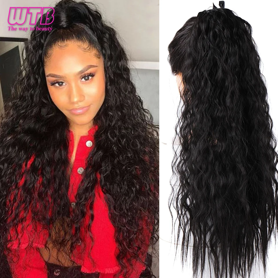 WTB Synthetic Long Corn Curly Fake Hair Pieces Drawstring Ponytail Extensions for Women High Temperature Fiber Hair Extensions
WTB Synthetic Long Corn Curly Fake Hair Pieces Drawstring Ponytail Extensions for Women High Temperature Fiber Hair Extensions
