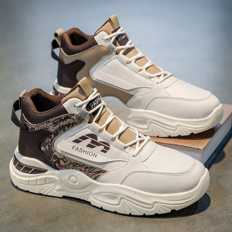 Мужские спортивные модные удобные высокие мужские кроссовки из искусственной кожи, дизайнерские мужские кроссовки, уличная обувь на плоской подошве Tide Street
Мужские спортивные модные удобные высокие мужские кроссовки из искусственной кожи, дизайнерские мужские кроссовки, уличная обувь на плоской подошве Tide Street