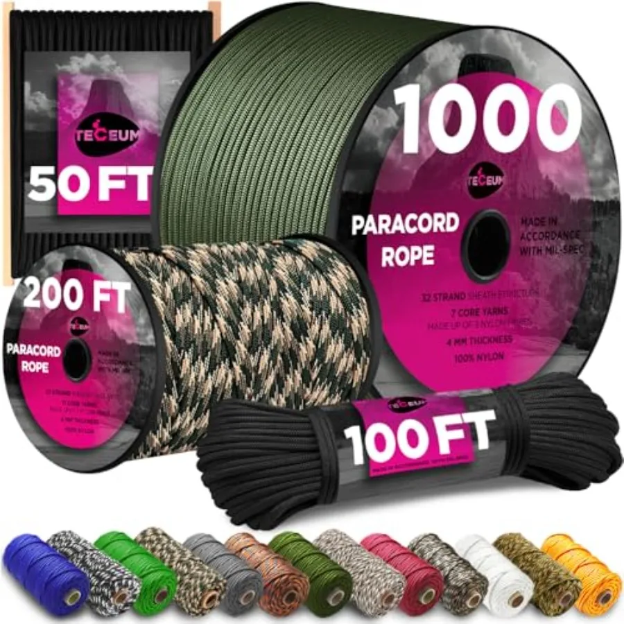 Paracord Rope 7 lb 0// 120// String Parachute Cord for Camping Survival Outdoor Gear 35+ Colors Nylon Utility Rope Tactical Sur
Paracord Rope 7 lb 0// 120// String Parachute Cord for Camping Survival Outdoor Gear 35+ Colors Nylon Utility Rope Tactical Sur