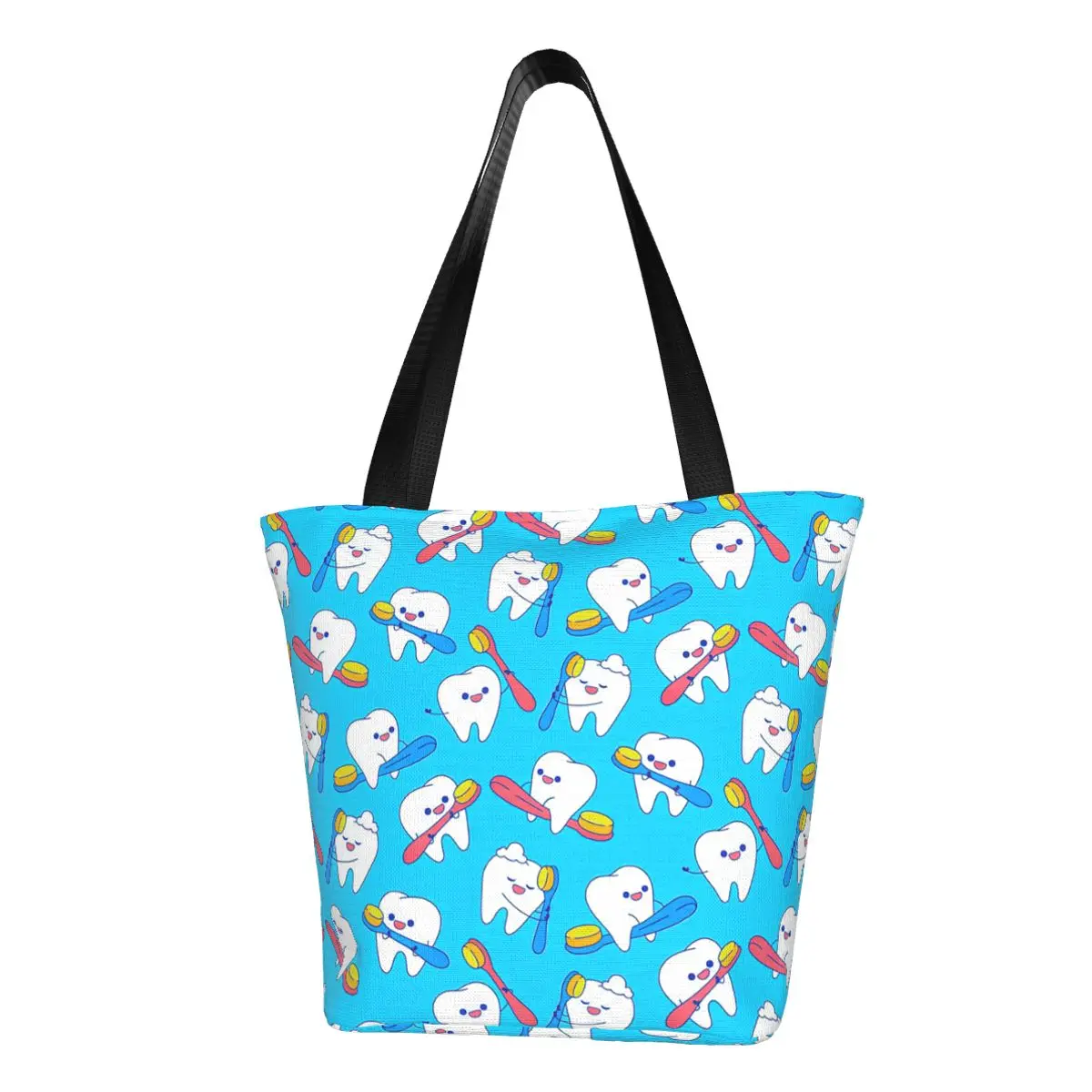 Изготовленная на заказ забавная сумка-тоут для покупок с мультяшным зубом, многоразовая сумка-шоппер для стоматологических продуктов, холщовая сумка на плечо
Изготовленная на заказ забавная сумка-тоут для покупок с мультяшным зубом, многоразовая сумка-шоппер для стоматологических продуктов, холщовая сумка на плечо