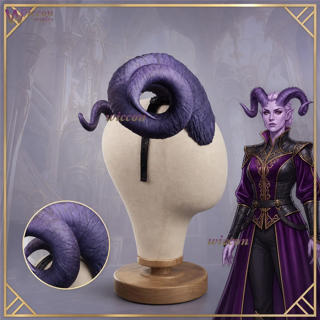 NebulaCloak Purple Tiefling Horns Cosplay Headband Curved Demon Horns Headwear For DND Fantasy Halloween Costume Accessories
NebulaCloak Purple Tiefling Horns Cosplay Headband Curved Demon Horns Headwear For DND Fantasy Halloween Costume Accessories