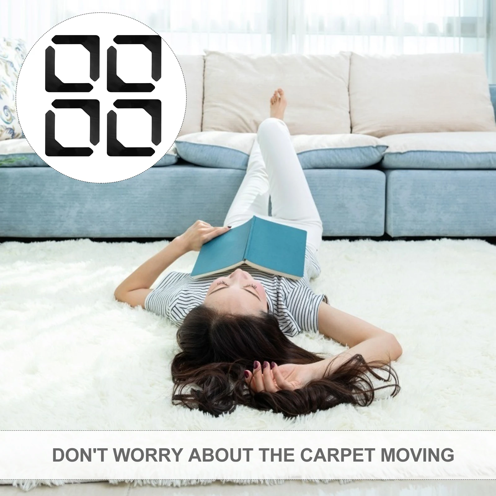 8Pcs Non-Slip Carpet Stickers Anti Curling Floor Mat Fixing Sticker Slip Resistant Carpet Non-Slip Sticker
8Pcs Non-Slip Carpet Stickers Anti Curling Floor Mat Fixing Sticker Slip Resistant Carpet Non-Slip Sticker