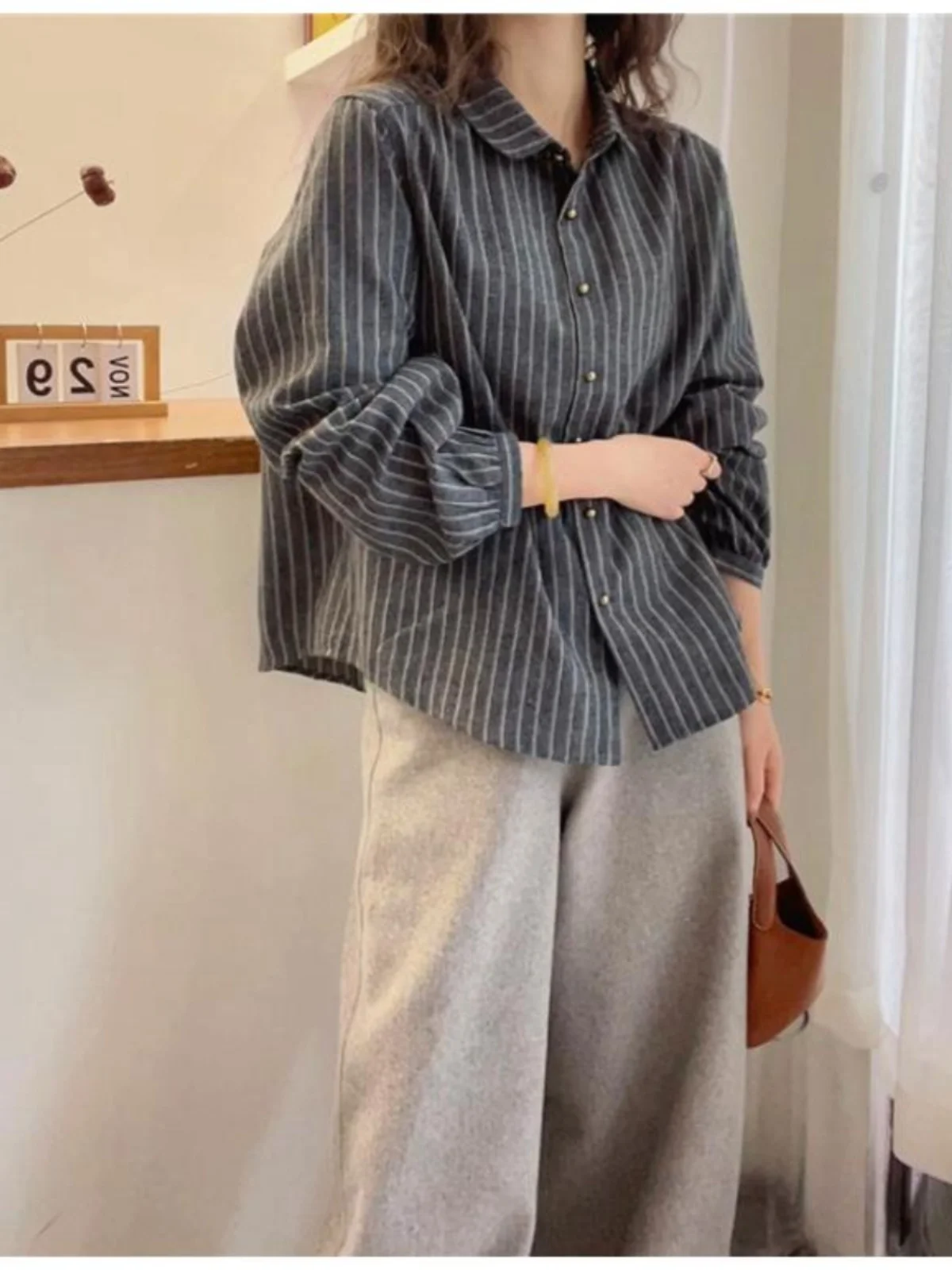 Loose Women's Striped irt Korean Sle Inner Wear Base Layer Top Breathable Long Sve Collar Spring Faion Sun Prot...
Loose Women's Striped irt Korean Sle Inner Wear Base Layer Top Breathable Long Sve Collar Spring Faion Sun Prot...