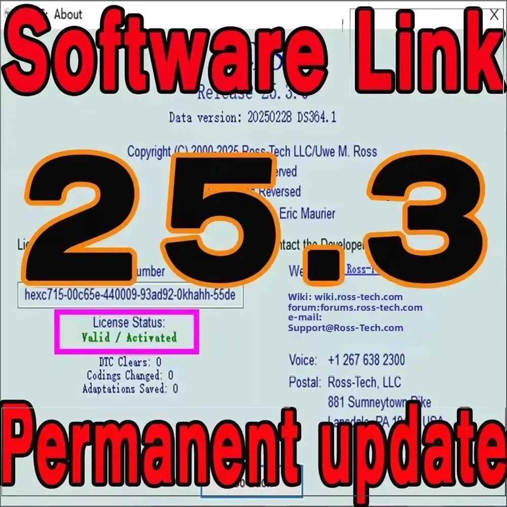 2025 VCDs 25.3.1 OBD2 Scanner VAG-COM VCDS HEX V2 Multilingual Interface Garage Software with Unlimited VINs Latest Update
2025 VCDs 25.3.1 OBD2 Scanner VAG-COM VCDS HEX V2 Multilingual Interface Garage Software with Unlimited VINs Latest Update