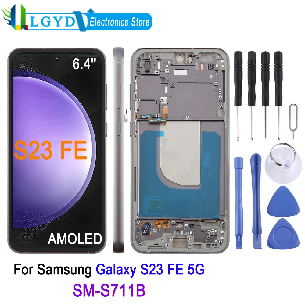 120Hz Dynamic AMOLED Screen with Frame For Samsung Galaxy S23 FE 5G, SM-S711B Phone Display Touch Screen Replacement Spare Part
120Hz Dynamic AMOLED Screen with Frame For Samsung Galaxy S23 FE 5G, SM-S711B Phone Display Touch Screen Replacement Spare Part