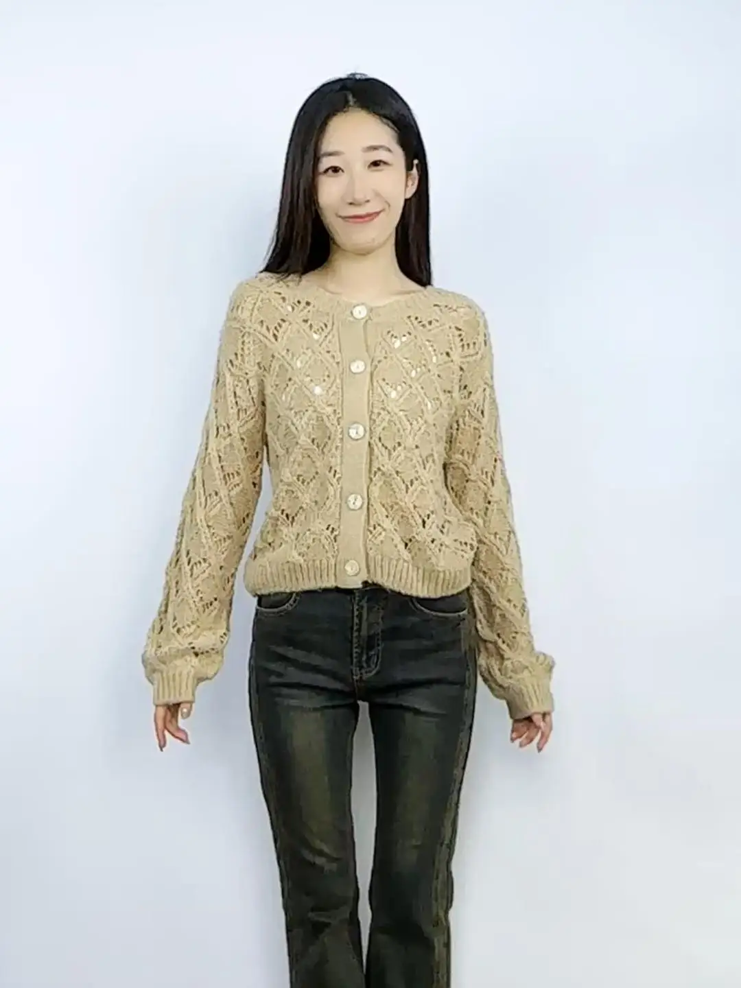 Loose Knitted Hollow out round Ne Sweater for Women Sweet Sle Long Sve Thermal Regular Thin Autumn Season Mixblu
Loose Knitted Hollow out round Ne Sweater for Women Sweet Sle Long Sve Thermal Regular Thin Autumn Season Mixblu