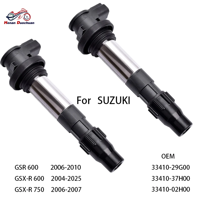 1/2/4 Moto Ignition Coil for SUZUKI GSR600 GSX-R600 GSX-R750 33410-29G00 33410-37H00 33410-02H00 129700-5140 J0514 33410-29G10
1/2/4 Moto Ignition Coil for SUZUKI GSR600 GSX-R600 GSX-R750 33410-29G00 33410-37H00 33410-02H00 129700-5140 J0514 33410-29G10