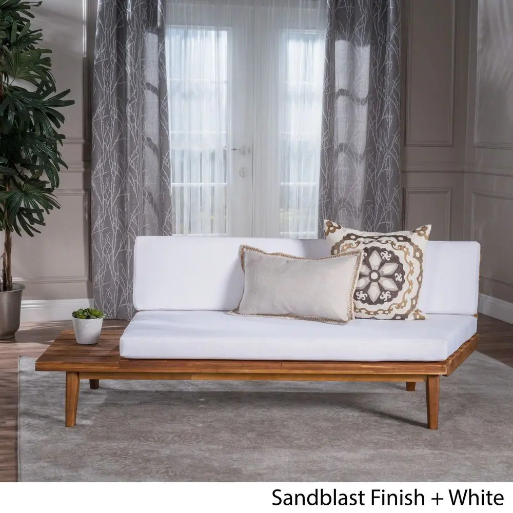 Eulah Indoor Minimalist Acacia Wood LeftSided Sofa with White Cushions, Sandblast Finish White
Eulah Indoor Minimalist Acacia Wood LeftSided Sofa with White Cushions, Sandblast Finish White