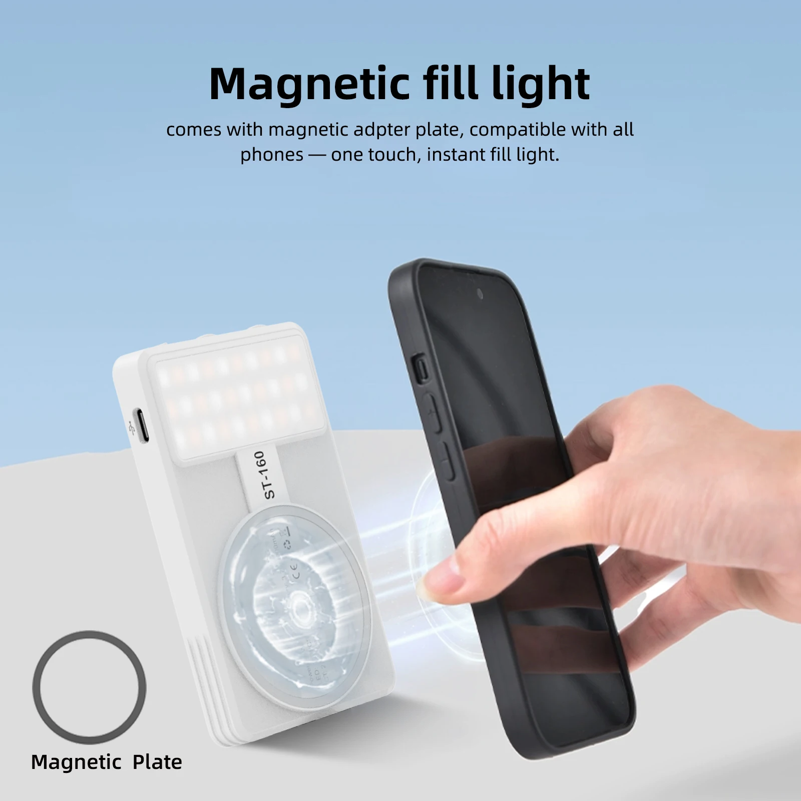 160LEDs Rechargeable Video Light 2500-9000K CRI95 Dimmable LED Panel Light with 3000mAh Battery Type-C Portable Light for Makeup
160LEDs Rechargeable Video Light 2500-9000K CRI95 Dimmable LED Panel Light with 3000mAh Battery Type-C Portable Light for Makeup