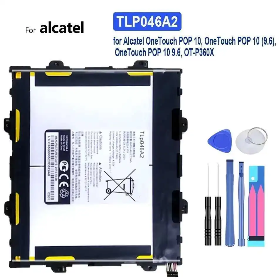 Аккумулятор для планшета TLP046A2 4600 мАч для Alcatel Onetouch Pop 10, 10, 9,6, 9,6, OT-P360X
Аккумулятор для планшета TLP046A2 4600 мАч для Alcatel Onetouch Pop 10, 10, 9,6, 9,6, OT-P360X