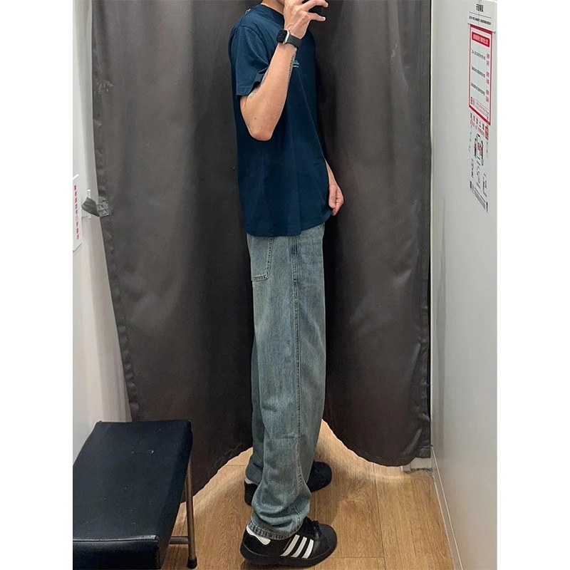 Deep Blue Men's Straight Leg Jeans American Retro Cleanfit Summer OOTD Loose Fit Wear Resistant Straight Tube Pants
Deep Blue Men's Straight Leg Jeans American Retro Cleanfit Summer OOTD Loose Fit Wear Resistant Straight Tube Pants