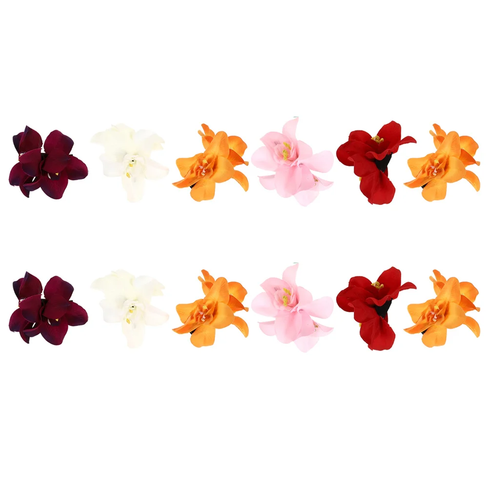 12 Pcs Orchid Hairpin Flowers Fake Clip Clips for Women Accessories Decor Barrettes Polyester Cloth Hawaiian Bride
12 Pcs Orchid Hairpin Flowers Fake Clip Clips for Women Accessories Decor Barrettes Polyester Cloth Hawaiian Bride