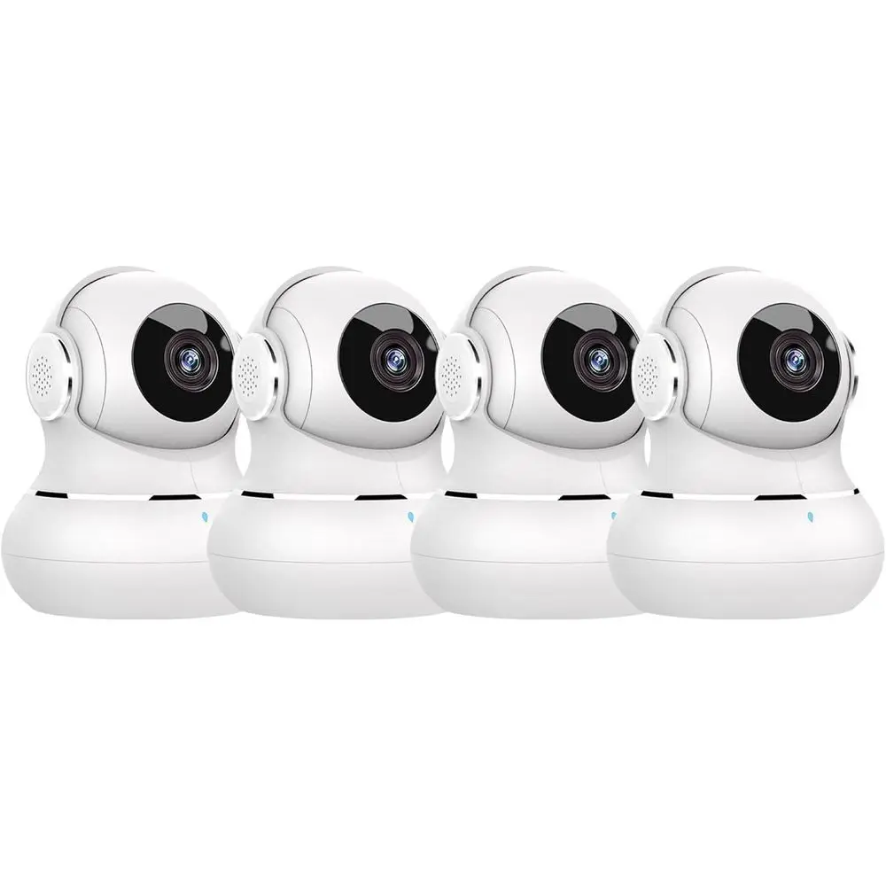 4-Camera Indoor Security System: 360° Panoramic Views, 2K Night Vision Baby Monitor, Pet Camera with Motion Alerts & 2-Way Audio
4-Camera Indoor Security System: 360° Panoramic Views, 2K Night Vision Baby Monitor, Pet Camera with Motion Alerts & 2-Way Audio