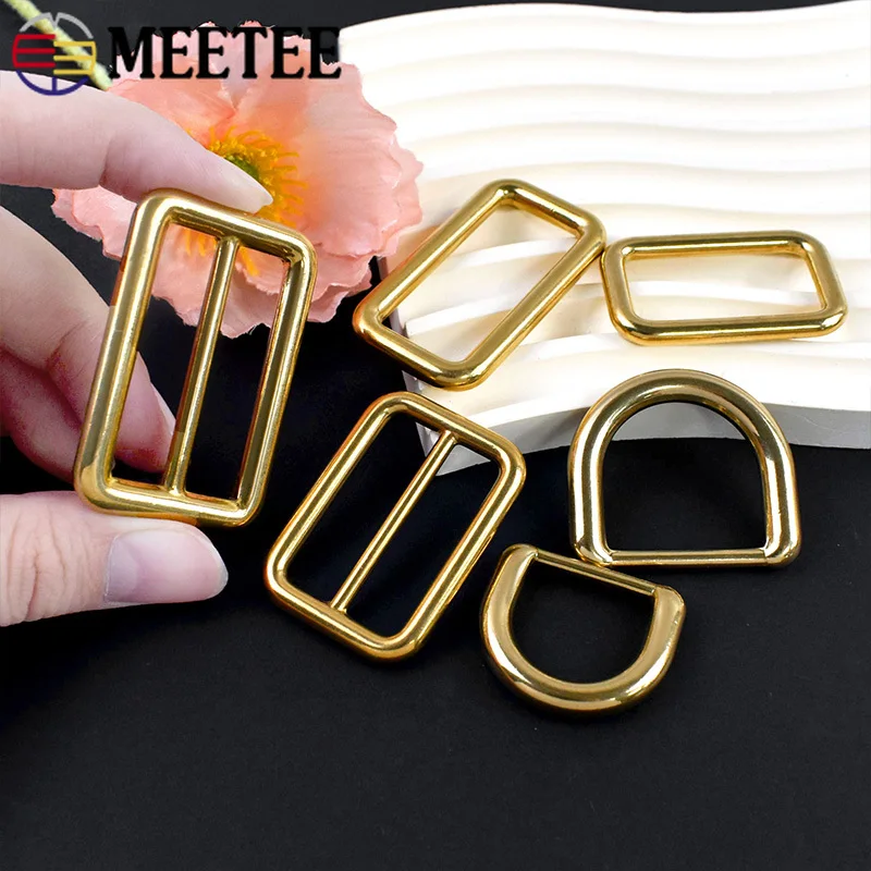 5Pcs Meetee 15-38mm Solid Brass Buckle D Ring Tri-Glide Slider Clasp for Bag Strap Pet Collar Connect Hook Hardware Accessories
5Pcs Meetee 15-38mm Solid Brass Buckle D Ring Tri-Glide Slider Clasp for Bag Strap Pet Collar Connect Hook Hardware Accessories