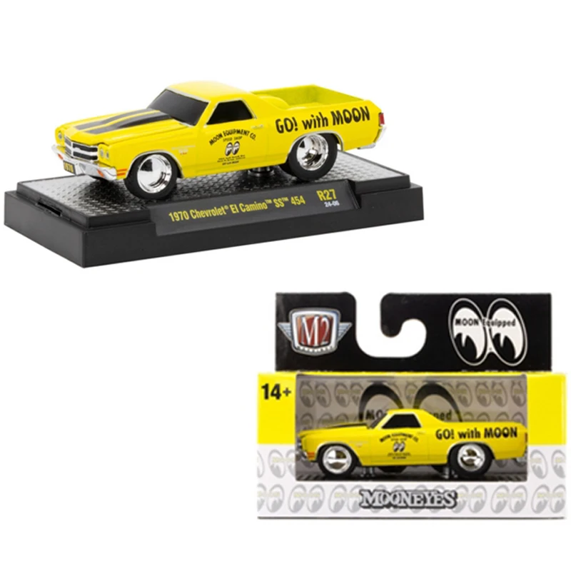 M2 Machines, масштаб 1:64, литой под давлением сплав 1970 года, Chevrolet El Camino SS 454, игрушки, модель автомобиля, классический подарок для взрослых, сувенирный статический дисплей
M2 Machines, масштаб 1:64, литой под давлением сплав 1970 года, Chevrolet El Camino SS 454, игрушки, модель автомобиля, классический подарок для взрослых, сувенирный статический дисплей