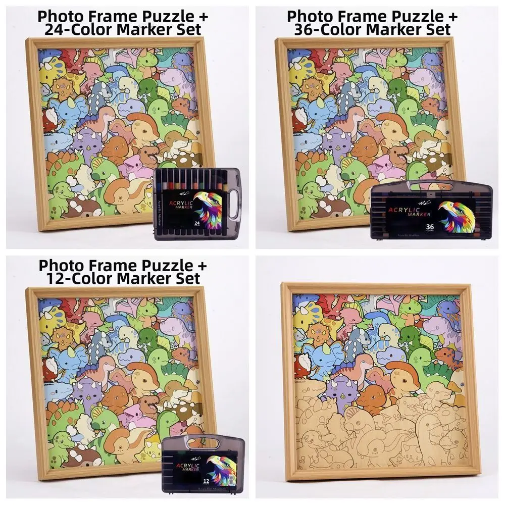 with Frame Pen Dinosaur Wooden Coloring Puzzle Paintable Animal Shaped Paint Puzzle Coloring Craft Kits Jigsaw Photo Frame
with Frame Pen Dinosaur Wooden Coloring Puzzle Paintable Animal Shaped Paint Puzzle Coloring Craft Kits Jigsaw Photo Frame
