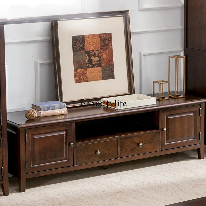 American retro all-solid wood TV cabinet modern simple cherry wood living room locker
American retro all-solid wood TV cabinet modern simple cherry wood living room locker