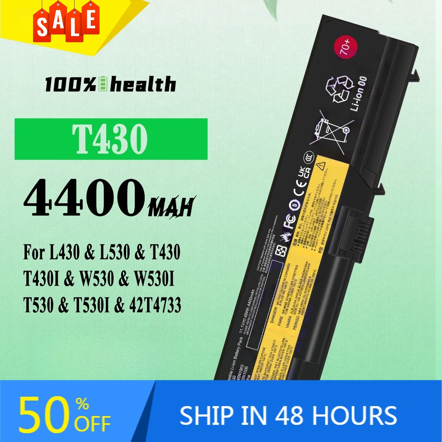 T430 4400mAh Laptop Battery for Lenovo FRU 42T4795 42T4737 42T4753 57Y4185 d57Y4186 Lithium Rechargeable Battery
T430 4400mAh Laptop Battery for Lenovo FRU 42T4795 42T4737 42T4753 57Y4185 d57Y4186 Lithium Rechargeable Battery
