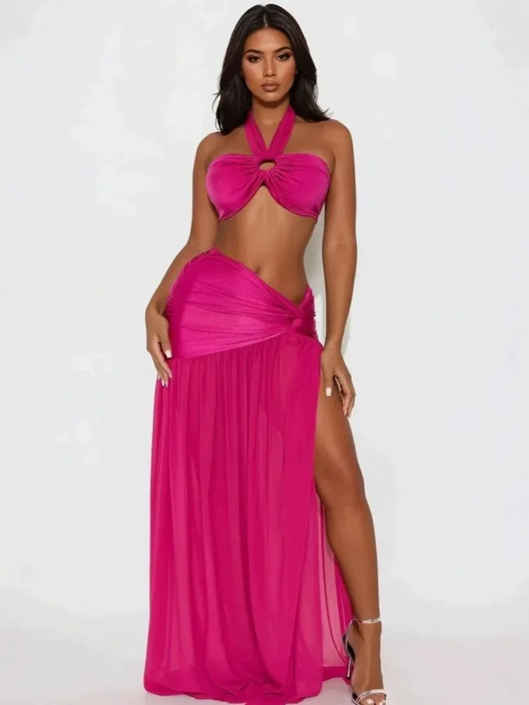 2 Piece Sets Tops And Skirt Elegant Women Sleeveless Sexy Long Maxi Dress Fashion Evening Ladies Street Party Vestidos Summer
2 Piece Sets Tops And Skirt Elegant Women Sleeveless Sexy Long Maxi Dress Fashion Evening Ladies Street Party Vestidos Summer
