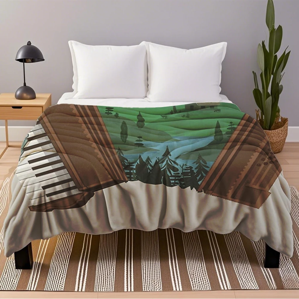 Moisture-Wicking Flannel Soft Blankets Accordionscape Tropical Design Bedcover Bedspread Hypoallergenic Blanket For Students
Moisture-Wicking Flannel Soft Blankets Accordionscape Tropical Design Bedcover Bedspread Hypoallergenic Blanket For Students