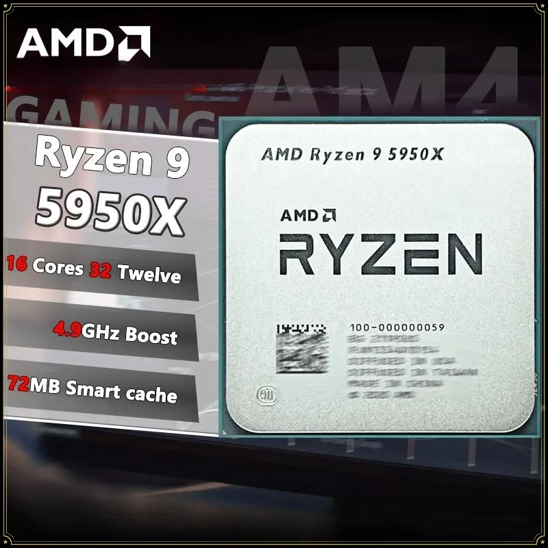 AMD Socket AM4 R9 5950X Ryzen 9 5950X New 16-Core 3.4 GHz Socket AM4 105W but without cooler
AMD Socket AM4 R9 5950X Ryzen 9 5950X New 16-Core 3.4 GHz Socket AM4 105W but without cooler