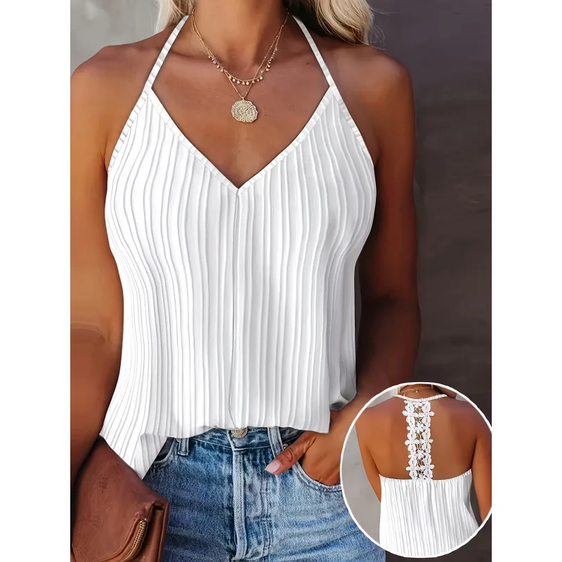 -border Off-Shoulder Solid Color Fashionable Casual Sleeveless Top
-border Off-Shoulder Solid Color Fashionable Casual Sleeveless Top
