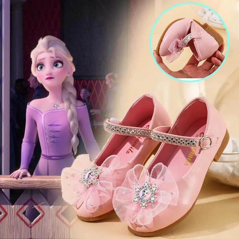 Disney Elsa Princess Shoes Spring Autumn Girl's PU Leather Shoes Children's Soft soled Cartoon Frozen Flat Pink Shoes Size 26-35
Disney Elsa Princess Shoes Spring Autumn Girl's PU Leather Shoes Children's Soft soled Cartoon Frozen Flat Pink Shoes Size 26-35