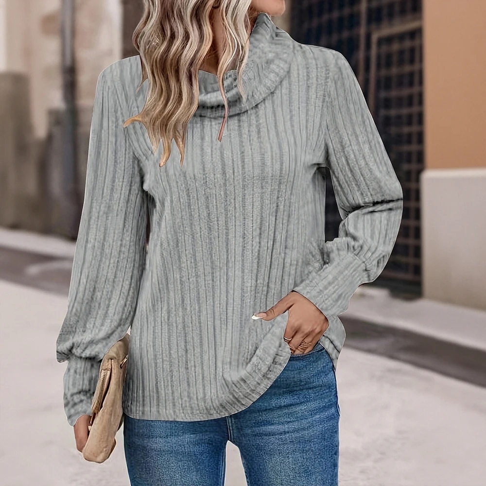 Женские футболки, осенне-зимние элегантные модные шикарные стильные полосатые повседневные футболки с длинным рукавом и высоким воротом 2025 года
Женские футболки, осенне-зимние элегантные модные шикарные стильные полосатые повседневные футболки с длинным рукавом и высоким воротом 2025 года