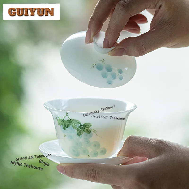 120 мл ручная роспись виноградных гавань элегантная чайная варенька бытовая чайная миска с крышкой комплект чайник крышка миска ча коллекция ремесло
120 мл ручная роспись виноградных гавань элегантная чайная варенька бытовая чайная миска с крышкой комплект чайник крышка миска ча коллекция ремесло