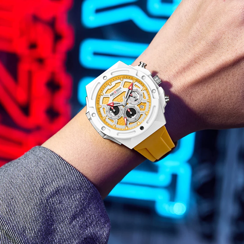 Silicone strap quartz watch men's watch multifunctional luminous calendar watch sports personalized watch
Silicone strap quartz watch men's watch multifunctional luminous calendar watch sports personalized watch
