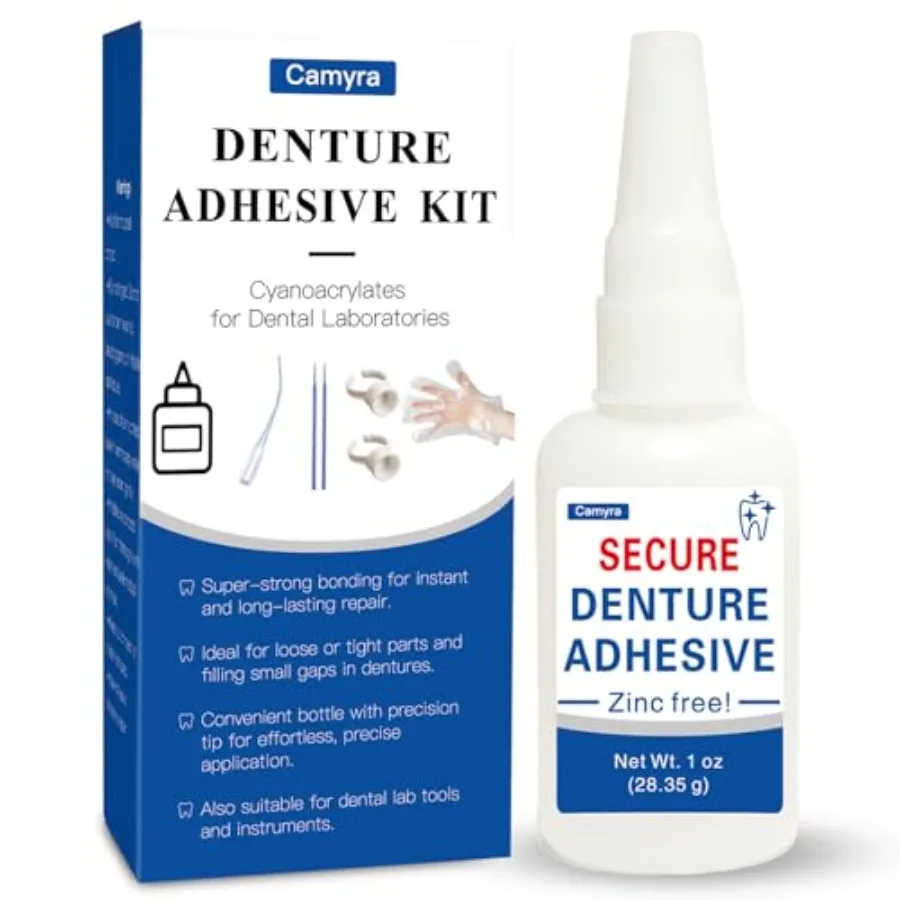 Dental Lab Instant Bonding Dental Glue 1 oz,Repair Cracks, Secure Loose and Broken Teeth, Super-Strong Denture Adhesive, Lastin
Dental Lab Instant Bonding Dental Glue 1 oz,Repair Cracks, Secure Loose and Broken Teeth, Super-Strong Denture Adhesive, Lastin