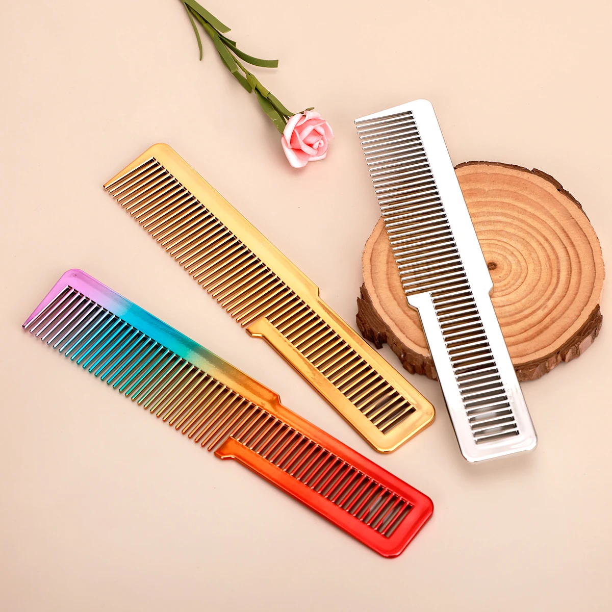 Barber Stylist Comb Set Salon Professional Electroplated Anti-static Hair Cutting Comb Styling Tool Kit for Home Salon Travel
Barber Stylist Comb Set Salon Professional Electroplated Anti-static Hair Cutting Comb Styling Tool Kit for Home Salon Travel