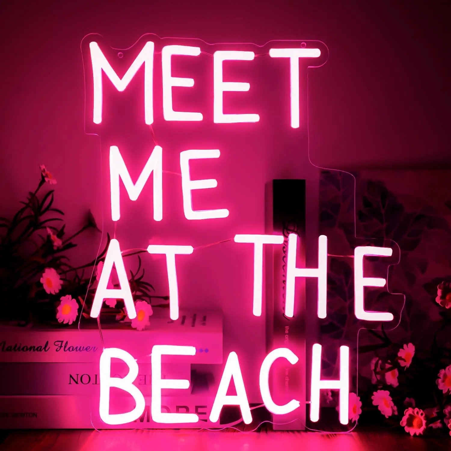 "Meet Me at the Beach" Neon Sign USB Powered Led Light for Beachy Coastal Room Beach Room Bedroom Aesthetic Decoration Gift
"Meet Me at the Beach" Neon Sign USB Powered Led Light for Beachy Coastal Room Beach Room Bedroom Aesthetic Decoration Gift