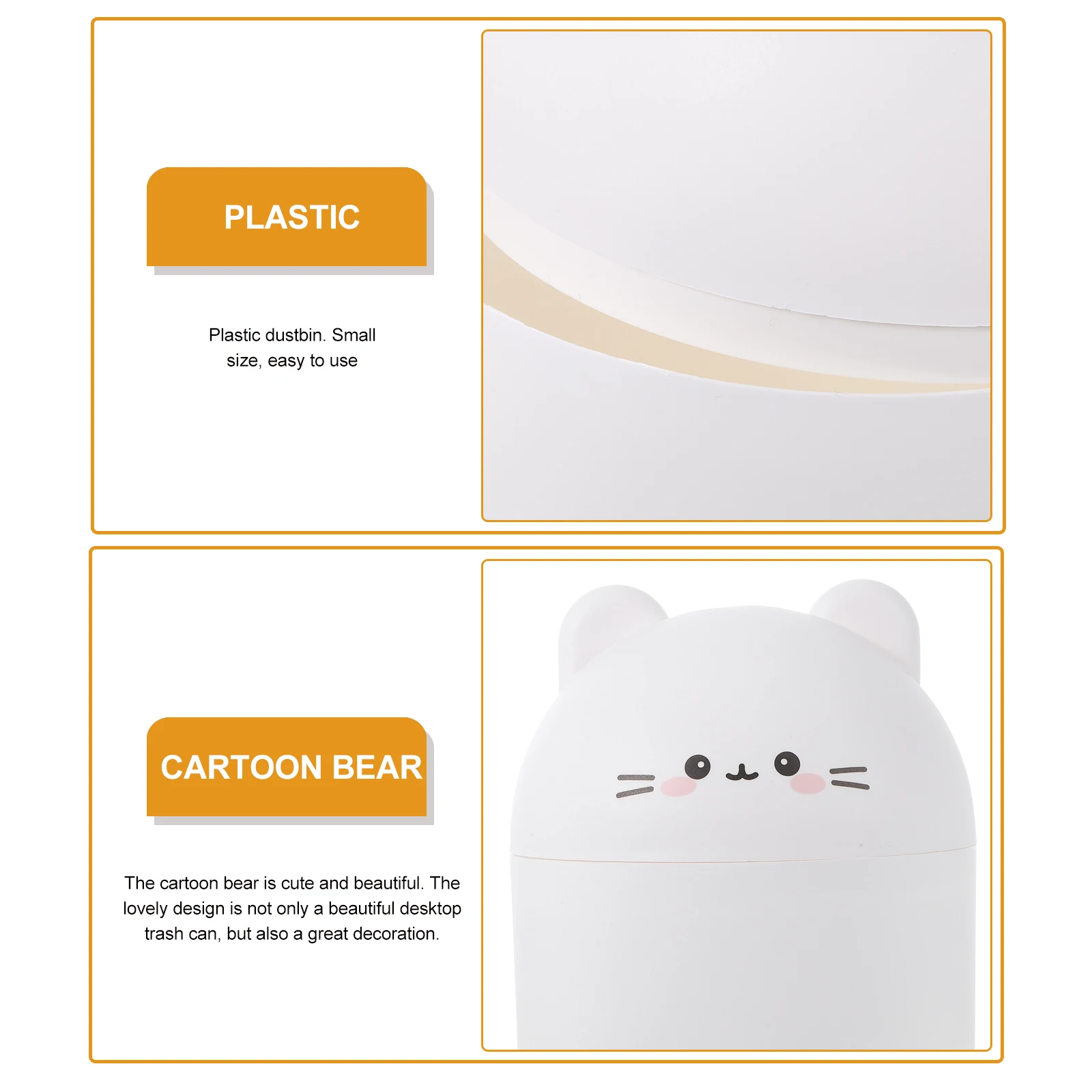 1pc Cute Mini Desktop Trash Can Plastic Household Bin Wear Resistant Garbage Bucket Office Study Bedroom Decoration Accessories
1pc Cute Mini Desktop Trash Can Plastic Household Bin Wear Resistant Garbage Bucket Office Study Bedroom Decoration Accessories