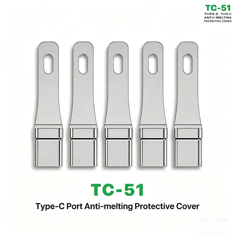 TC-51 Type-C Port Anti-melting Protector High Temperature Resistant Soldering Shield for USB-C Tail Plug Repair
TC-51 Type-C Port Anti-melting Protector High Temperature Resistant Soldering Shield for USB-C Tail Plug Repair