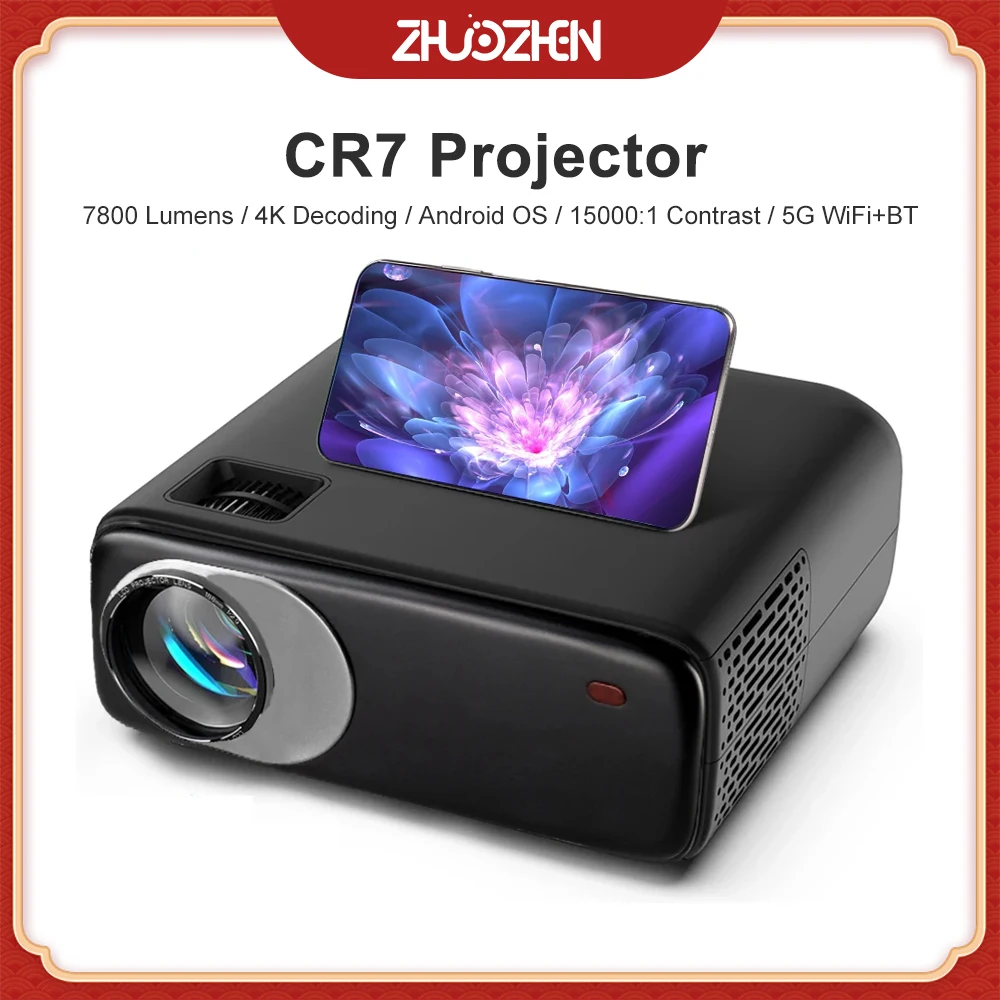 Everycom Zhuozhen CR7 TD97S Full HD 1080P проектор 4K декодирование проекторы для умного дома 8500 люмен Android 5G WIFI проектор
Everycom Zhuozhen CR7 TD97S Full HD 1080P проектор 4K декодирование проекторы для умного дома 8500 люмен Android 5G WIFI проектор
