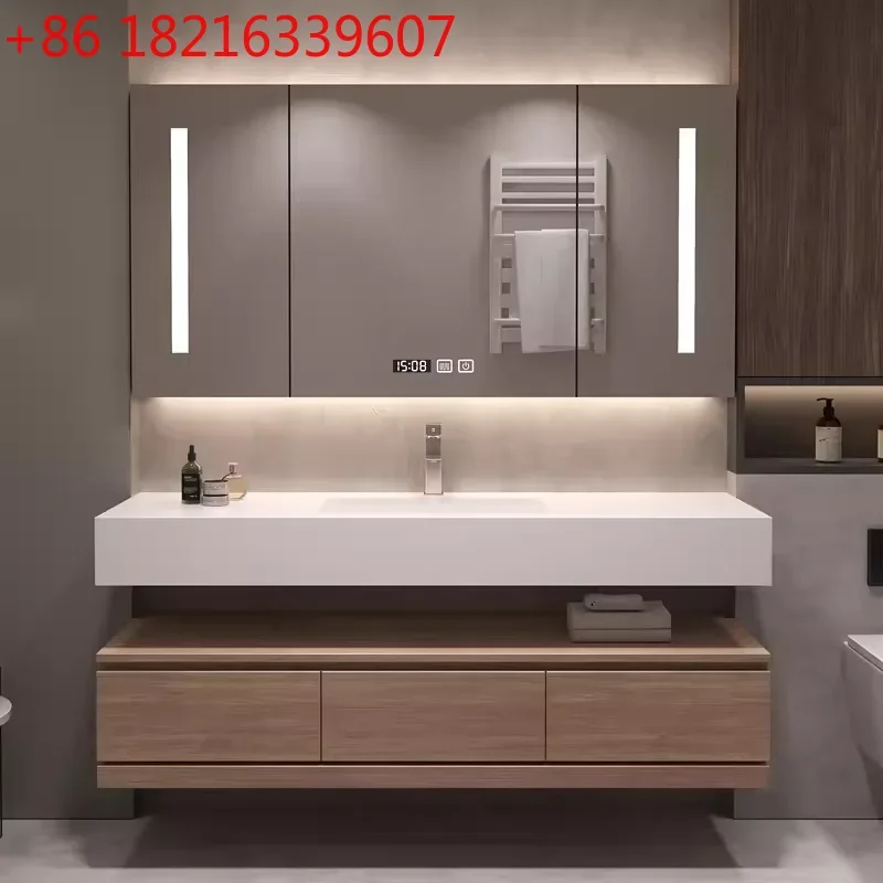 Элитный шкаф для ванной комнаты с интегрированной бесшовной раковиной из каменной плиты, умывальник в гостиничном стиле, тумба для унитаза
Элитный шкаф для ванной комнаты с интегрированной бесшовной раковиной из каменной плиты, умывальник в гостиничном стиле, тумба для унитаза