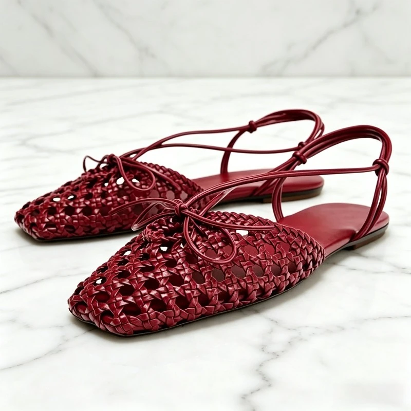 Comfortable Hollow Braided Cage Flat Sandals Women Sweet Bow Detail Square-Toe Slingback Flats Fashion Square-Toe Designer Shoes
Comfortable Hollow Braided Cage Flat Sandals Women Sweet Bow Detail Square-Toe Slingback Flats Fashion Square-Toe Designer Shoes