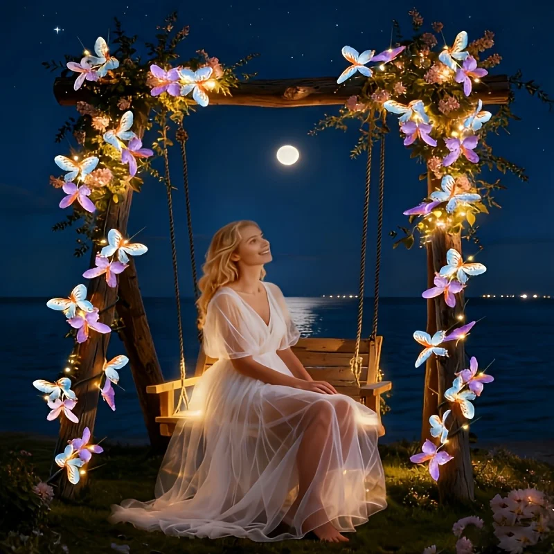 Bendable LED Willow Vine And Butterfly String Lights 8 Lighting Modes, Floral Design, for Garden Bedroom Decor, Mother'S Day
Bendable LED Willow Vine And Butterfly String Lights 8 Lighting Modes, Floral Design, for Garden Bedroom Decor, Mother'S Day